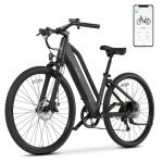 TST Electric Bike for Adults with Peak 750W Motor, 36V/480WH Removable Built-in Battery, 40Miles 25MPH City E Bike,7-Speed 26" Electric Bicycle for Commute