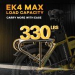 1000W Folding Electric Bike, 48V 20.8AH Large Removable Battery E-Bike, 30+MPH, 80 Miles Max Range, 20" Fat Tire Electric Bike for Adults, Adult Electric Bicycles Commute E-Bikes For Women/Men