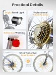 Heybike Electric Bike for Adults, 750W Peak Brushless Motor, up to 40Miles, 22mph Max Speed Electric Mountain Bike, 480WH Removable Battery Ebike, 27.5'' Tires, 7-Speed and Front Suspension