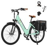 Movcan V80 Electric Bike, 1000W Motor 28MPH Ebike, 48V 13Ah Removeable Battery, 26'' City Cruiser Adult Electric Bicycles up to 70 Miles, 7-Speed Dual Disc Brake, Mountain E Bike for Commuting