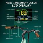 Movcan V80 Electric Bike, 1000W Motor 28MPH Ebike, 48V 13Ah Removeable Battery, 26'' City Cruiser Adult Electric Bicycles up to 70 Miles, 7-Speed Dual Disc Brake, Mountain E Bike for Commuting