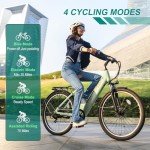 Movcan V80 Electric Bike, 1000W Motor 28MPH Ebike, 48V 13Ah Removeable Battery, 26'' City Cruiser Adult Electric Bicycles up to 70 Miles, 7-Speed Dual Disc Brake, Mountain E Bike for Commuting