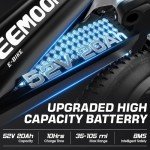 Seemoon Dual Motor 3000W Electric Bike for Adults, 52V 20Ah 26" Fat Tire Fast Ebike, Max 38 mph, up to 105 Miles, Hydraulic Brakes, Step-Through Design, Off-Road Mountain Hunting Bike for Men Women