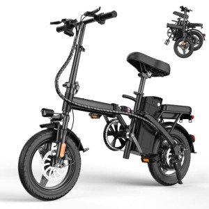 E14 Electric Bike for Adults 500W Motor, Folding Ebike 14" Adults Electric Bicycles, 48V 13Ah Removable Battery UL 2849 Certified, 25 Miles PAS Range, Mini E Bikes for Teens (E14 Black)
