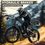 Seemoon Dual Motor 3000W Electric Bike for Adults, 52V 20Ah 26" Fat Tire Fast Ebike, Max 38 mph, up to 105 Miles, Hydraulic Brakes, Step-Through Design, Off-Road Mountain Hunting Bike for Men Women