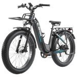 Gotrax R8 Electric Bike 26"*4 Fat Tire Bike, 850W Peak Motor Mountain Ebike, Up to 65 Miles 20 Mph, Speed Sensor, Removable Battery, 7-Speed and Shock Absorber, Electric Commuter Bike for Adults