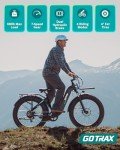 Gotrax R8 Electric Bike 26"*4 Fat Tire Bike, 850W Peak Motor Mountain Ebike, Up to 65 Miles 20 Mph, Speed Sensor, Removable Battery, 7-Speed and Shock Absorber, Electric Commuter Bike for Adults