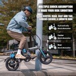 Electric Bike for Adults, Folding Electric Bike, 500W Motor, Up to 20/25 MPH and 20/30 Miles Long Range, 48V 10AH/13AH/15AH Removable Battery, Electric Mini Bike, UL 2849 Certified