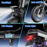 Electric Bike for Adults, Folding Electric Bike, 500W Motor, Up to 20/25 MPH and 20/30 Miles Long Range, 48V 10AH/13AH/15AH Removable Battery, Electric Mini Bike, UL 2849 Certified