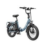 Aipas A4 Folding Electric Bike with 1000W Motor Peak, 20'' Fat Tire Ebike,48V 12.8Ah Removable Battery, 28MPH Max Speed,62 Miles Range,Step-Thru Electric Commuter Ebike for Adults