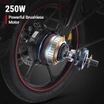 DYU Electric Bike for Adults Teens, D3F 14" Folding Electric Bicycle,Commuter City E-Bike with 250W Motor and 36V 10AH Lithium-Ion Battery,37-40miles Travel Range UL Certification