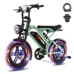 Tamobyke T16 Electric Bike for Teens, 1000W Motor 48V15.6Ah Removable Battery, 30MPH Off-Road Electric Bicycle for All-Weather,16" Fat Tire Ebike, 7-Speed,Dual Hydraulic Brakes, Fits Riders 4'5"-5'4"