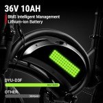 DYU Electric Bike for Adults Teens, D3F 14" Folding Electric Bicycle,Commuter City E-Bike with 250W Motor and 36V 10AH Lithium-Ion Battery,37-40miles Travel Range UL Certification