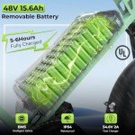 Tamobyke T16 Electric Bike for Teens, 1000W Motor 48V15.6Ah Removable Battery, 30MPH Off-Road Electric Bicycle for All-Weather,16" Fat Tire Ebike, 7-Speed,Dual Hydraulic Brakes, Fits Riders 4'5"-5'4"