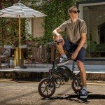 DYU Electric Bike for Adults Teens, D3F 14" Folding Electric Bicycle,Commuter City E-Bike with 250W Motor and 36V 10AH Lithium-Ion Battery,37-40miles Travel Range UL Certification