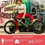 SWFT Electric BMX Bike- 35mi Operating Range, 20mph, 20” Performance Wheels, Front & Back Pegs, LCD-Display, Adult E Bike- Black
