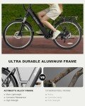 ACTBEST Electric Bike for Adults, Cores 26" Electric Commuter Bike Up to 28MPH 70 Miles, with Peak 1200W Motor, 48V 576Wh Removable Battery, 7-Speed City Cruiser Mountain E Bike for Commuting, Black