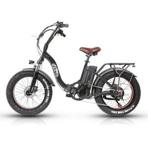 NAKTO 20" Electric Bike for Adults, Fat Tire E-Bike with 1000W Powerful Rear Hub Motor and Dual Disc Brakes, Folding Electric Bicycle with 48V 12AH Removable Battery, UL2849 Certificated