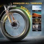 CBVELO 1000W Folding Electric Bike, 48V 20AH Large Removable Battery E Bike, 30+MPH, 80 Miles Max Range, 20" Fat Tire Electric Bike for Adults, Adult Electric Bicycles for Long Commutes