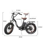 NAKTO 20" Electric Bike for Adults, Fat Tire E-Bike with 1000W Powerful Rear Hub Motor and Dual Disc Brakes, Folding Electric Bicycle with 48V 12AH Removable Battery, UL2849 Certificated