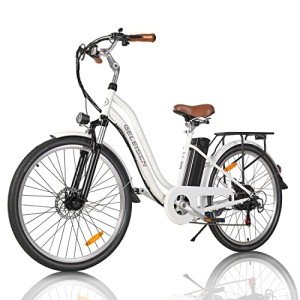 Electric Bikes for Adults, 1000W Peak Electric City Cruiser 25Mph Step-Thru Electric Bicycle, 48V 696Wh/36V 450Wh Removable Battery, 26" Ebikes for Adults, Professional 7-Speed(Fits for 5.2Ft-6.3Ft)