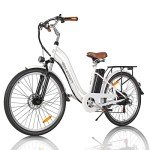 Electric Bikes for Adults, 1000W Peak Electric City Cruiser 25Mph Step-Thru Electric Bicycle, 48V 696Wh/36V 450Wh Removable Battery, 26" Ebikes for Adults, Professional 7-Speed(Fits for 5.2Ft-6.3Ft)