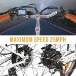 Electric Bikes for Adults, 1000W Peak Electric City Cruiser 25Mph Step-Thru Electric Bicycle, 48V 696Wh/36V 450Wh Removable Battery, 26" Ebikes for Adults, Professional 7-Speed(Fits for 5.2Ft-6.3Ft)