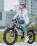Folding Electric Bike for Adults - 1500W 37MPH Ebike with 48V 20AH 960Wh Battery - 26" x 4.0" 75 Miles - 21-Speed Gears - Beach Mountain Snow Electric Bicycle UL Certified
