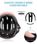 Besttravel Skateboard Helmet, Adjustment Bike Helmets, Multi-Sport Bicycle Skateboard Skating Longboard Commuter Helmet for Men Women (Medium (21.6-22.8 inches) Pink)