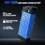 GugoIs Foldable Electric Bike for Adults,Ebike 500W,25/30MPH,48V/15AH,25-45 Miles Electric Bike with Passenger Seat,16" Electric Mini Bike Full Suspension,Commuter Electric Bicycles for Adults Teens