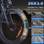 GELEISEN Electric Bike for Adults, 1200W Peak 30MPH Electric City Cruiser Bicycle, 26" x 3.0 Fat Tire Step-Thru Ebike with 48V 16AH Removable Battery, 7-Speed Folding Electric Commuter Bike (Black)