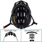 Adult Bike Helmets, Adjustable Mens Womens Bicycle Helmet, Lightweight Road Mountain Cycling Safety Sports Helmets with Detachable Visor Purple