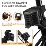 ICOCOPRO Folding Bike Lock with 3 Keys, 2.8 FT Bicycle Lock Compact Anti Theft, High Security Scooter Locks, Heavy Duty Bike Chian Locks with Bracket