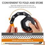 ICOCOPRO Folding Bike Lock with 3 Keys, 2.8 FT Bicycle Lock Compact Anti Theft, High Security Scooter Locks, Heavy Duty Bike Chian Locks with Bracket