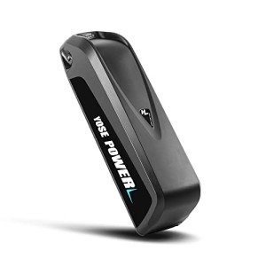 Yose Power Ebike Battery 52V 13Ah Down Tube Battery for 100W-1000W Motor, Electric Bicycle Lithium-Ion Battery, Safe Lock, Led Indicator Light, with Base and Charger