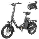 HOVERFLY H3 16" Electric Bike, Max 28Miles Range(Pedal-Assist) & Speed 15.5 Mph Power by 500W Peak Motor, Folding E-Bike with Removable Battery, Front Suspension and Commuter Electric Bicycle Adults