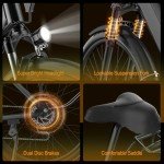 Movcan V80 Electric Bike, 1000W Motor 28MPH Ebike, 48V 13Ah Removeable Battery, 26'' City Cruiser Adult Electric Bicycles up to 70 Miles, 7-Speed Dual Disc Brake, Mountain E Bike for Commuting