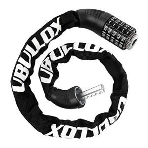 UBULLOX Bike Chain Lock 3FT 5-Digit Combination Bike Locks Anti-Theft Bicycle Lock 6mm Thick Resettable Steel Chain for Bicycle, Motorcycle, Scooter, Gate, Fence