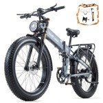 Dual Motor 2000W/1000W Electric Bike for Adult 48V 30AH/20Ah Removable Battery Up to &120 Miles Long Range 26"Fat Tire Off Road Mountain Full Suspension Electric Bicycle,Adjustable Stem,UL Certified