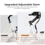 Funhang Electric Bike for Adults, 1000W Peak Ebike, 21.7MPH 50Miles City Cruiser Ebikes, 26" Step Thru Electric Bicycle with 48V Removable Battery, Adjustable Stem, Rear Rack, Front Suspension,7 Speed