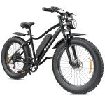 isinwheel M10 Plus Electric Bike for Adults 28mph 900W Peak Motor, Dual Crown Fork Mountain Ebike 48V 13Ah Removable Battery 75 Miles Range, 7 Speed Shift, 26 x 4.0 Fat Tire Adults Electric Bicycles