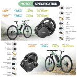 BAFANG Mid Drive Kit 750W 1000W 500W BBS02B BBS-HD Electric Bike Conversion Kit 48V 52V Ebike Conversion Kit for 68-73MM Mountain Bike Road Bike with Battery and Display(Optional)