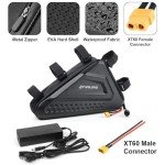 VISET LI 48V 15Ah Ebike Battery with Case, 36V 48V 52V 12Ah 15Ah 20Ah Electric Bike Scooter Lithium Battery, 54.6V 2A Charger and BMS for 200W 600W 800W 1000W Motor