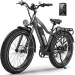 MULTIJOY Electric Bike for Adults,Upgraded 48V 20Ah Removable Battery,Peak 1000W Powerful Motor,70Mi Long Range,26"x4" Fat Tire,UL Certified 7-Speed(Gunmetal)