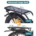 GELEISEN Folding Electric Bike for Adults, 20"×3.0 Fat Tire Electric Bicycle, 280.8Wh Battery Ebike, 20MPH Electric Cargo Bike with LCD Color Display & 6 Speed Gears (Fits for 5'0"+) (Black)