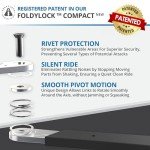 Seatylock FoldyLock Compact Folding Bike Lock - Award Winning Patented Lightweight High Security Bicycle Lock - Heavy Duty Anti Theft Smart Secure Guard with Keys & Case for Bikes or Scooters