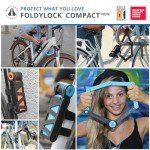 Seatylock FoldyLock Compact Folding Bike Lock - Award Winning Patented Lightweight High Security Bicycle Lock - Heavy Duty Anti Theft Smart Secure Guard with Keys & Case for Bikes or Scooters
