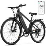 TST Electric Bike for Adults with Peak 1000W 26MPH Brushless Motor，36V Removable Internal Battery,60Miles City Electric Bike,35-Speed Electric Mountain Bike.