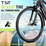 TST Electric Bike for Adults with Peak 1000W 26MPH Brushless Motor，36V Removable Internal Battery,60Miles City Electric Bike,35-Speed Electric Mountain Bike.