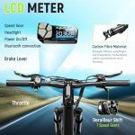 TST Electric Bike for Adults with Peak 1000W 26MPH Brushless Motor，36V Removable Internal Battery,60Miles City Electric Bike,35-Speed Electric Mountain Bike.